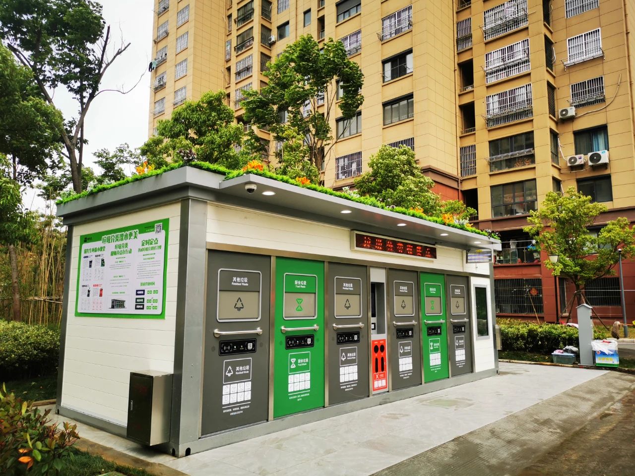 貓先生智能垃圾分類房，定時定點垃圾收集站 ，垃圾房生產廠家