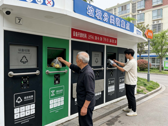 江蘇貓先生智能分類垃圾房，清潔小屋，垃圾分類收集站生產廠家