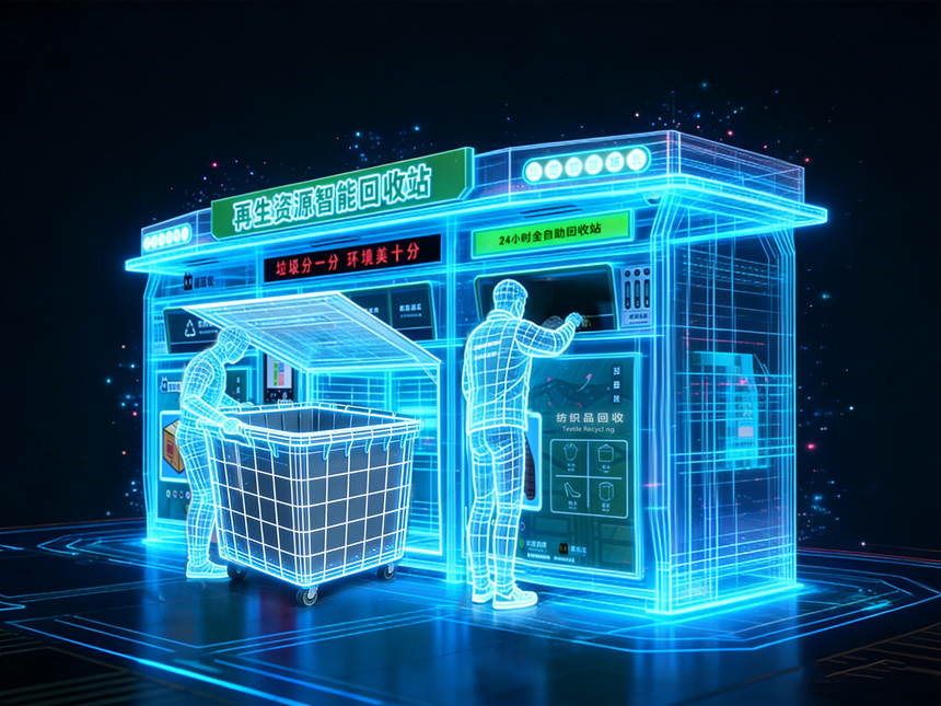 貓先生智能廢品回收箱，再生資源收集柜，小區垃圾回收站生產廠家